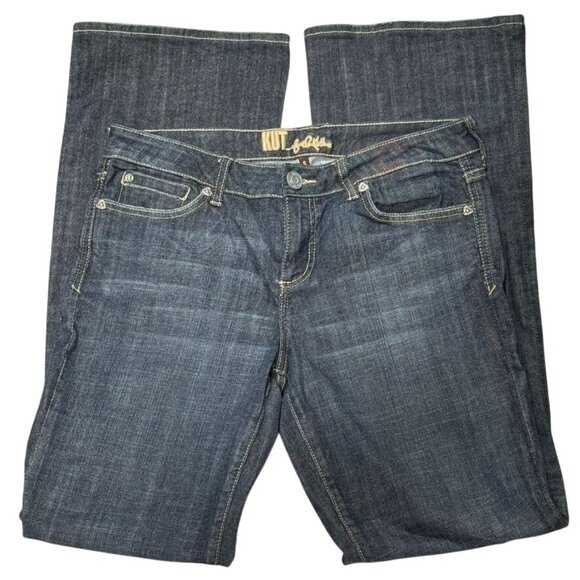 Kut From The Kloth Embellished Pocket Womens Jeans Size 6 Dark Wash - Picture 10 of 11